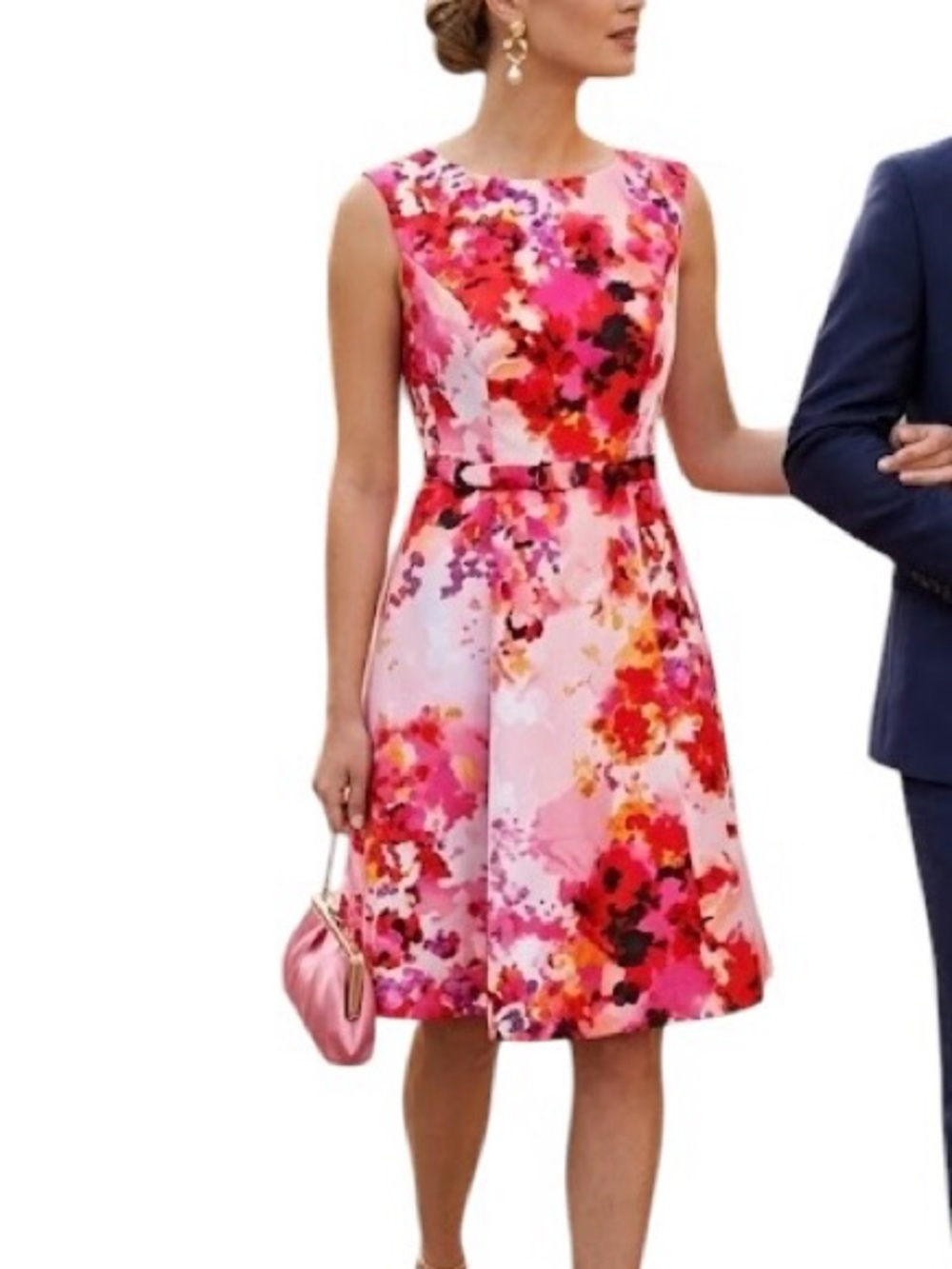 Adriana Papell Abstract Floral Dress